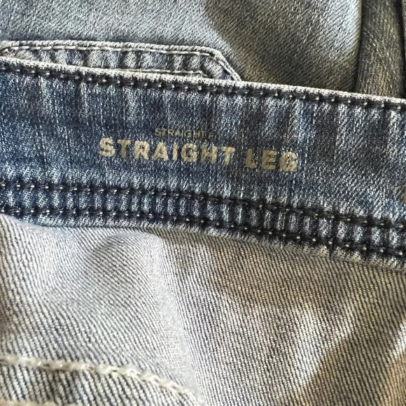 Lane Bryant Straight Leg Distressed Jeans Plus Size 20 Holes Rips Frayed Stretch - Picture 8 of 8